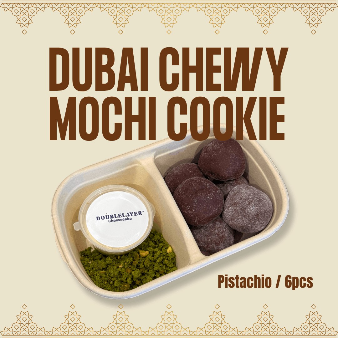 Dubai Chewy Mochi Cookie - Pistachio (Box of 6) - Image 1